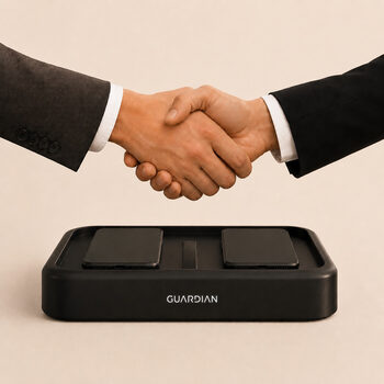 Private conversation protected by Guardian Ultrasonic